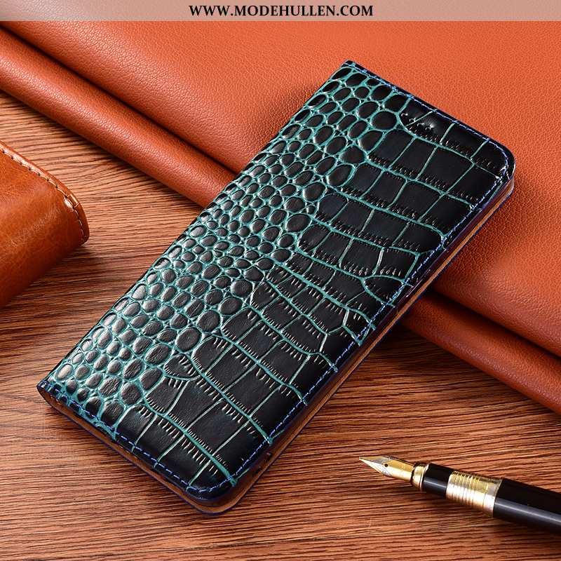 Hülle Samsung Galaxy A21s Lederhülle Schutz Handy Sterne Folio Case Braun