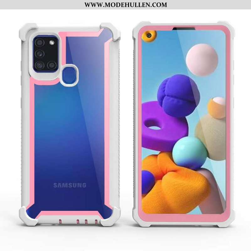 Hülle Samsung Galaxy A21s Schutz Sterne Case Handy Schwer Alles Inklusive Grün