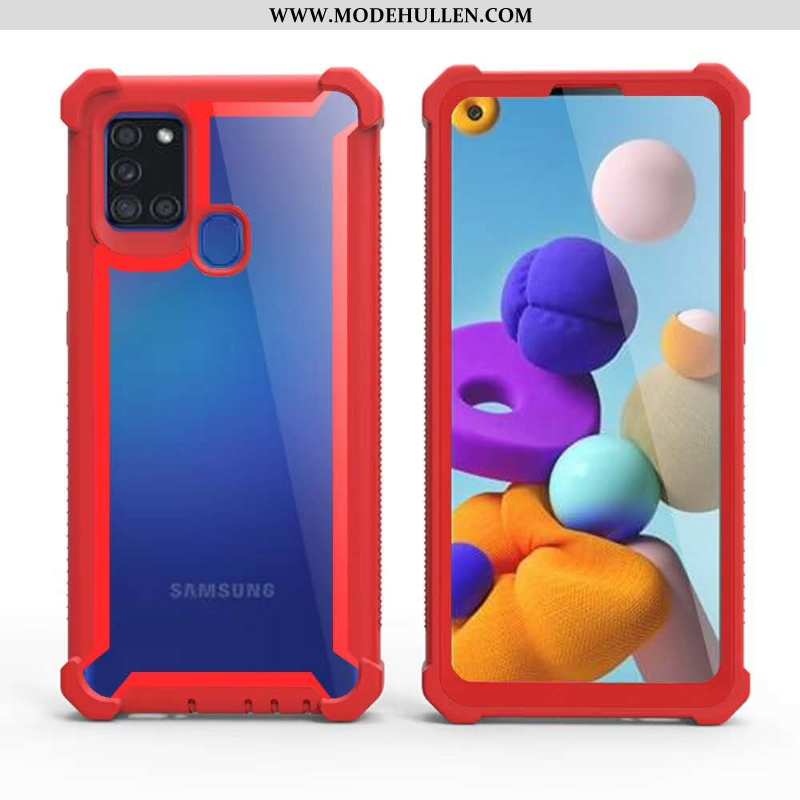 Hülle Samsung Galaxy A21s Schutz Sterne Case Handy Schwer Alles Inklusive Grün