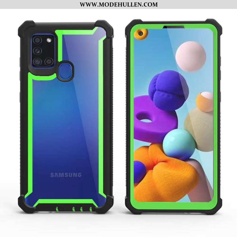 Hülle Samsung Galaxy A21s Schutz Sterne Case Handy Schwer Alles Inklusive Grün