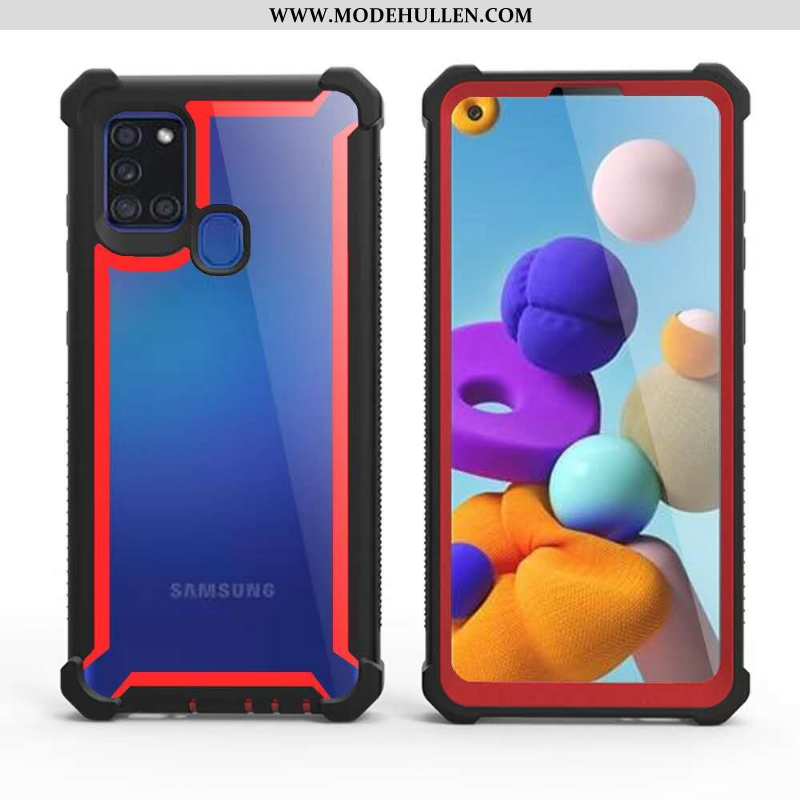 Hülle Samsung Galaxy A21s Schutz Sterne Case Handy Schwer Alles Inklusive Grün