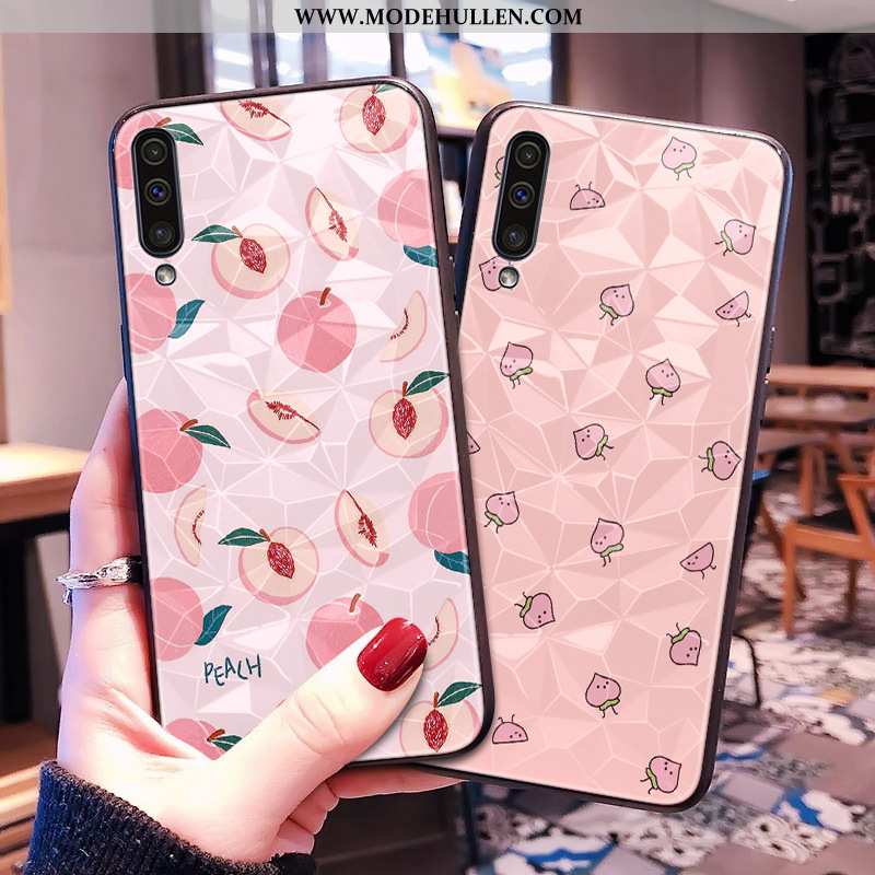 Hülle Samsung Galaxy A30s Karikatur Silikon Sterne Schutz Case Rosa