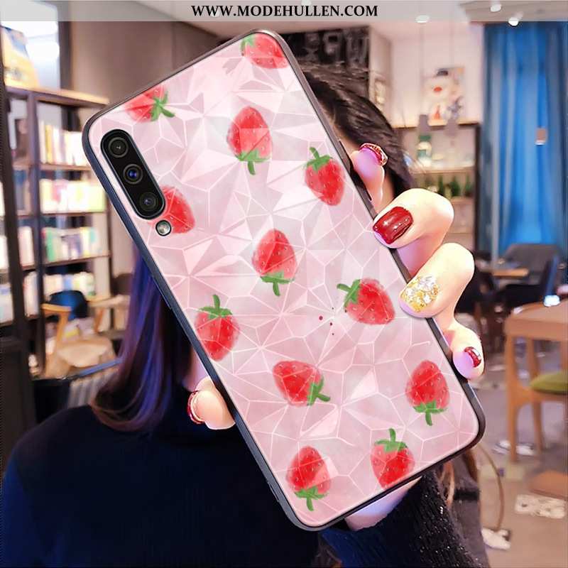 Hülle Samsung Galaxy A30s Karikatur Silikon Sterne Schutz Case Rosa