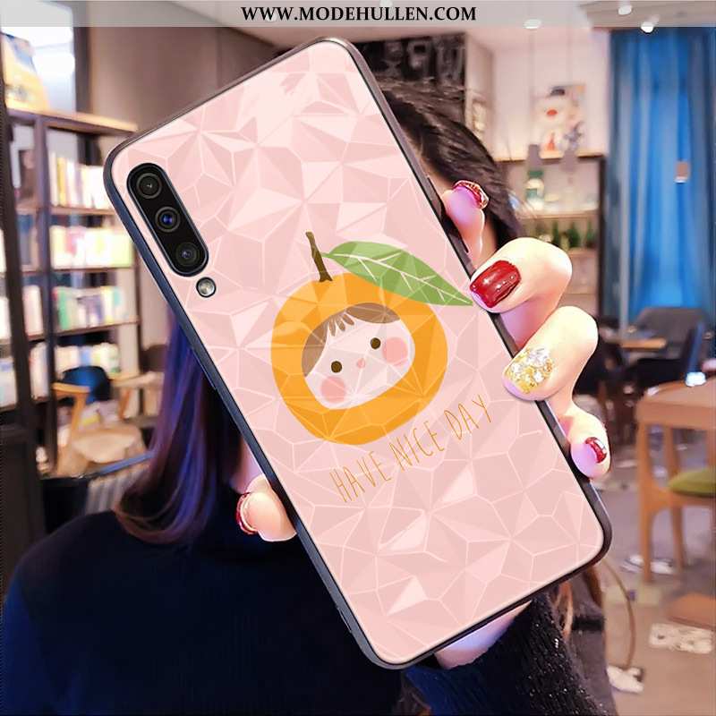 Hülle Samsung Galaxy A30s Karikatur Silikon Sterne Schutz Case Rosa