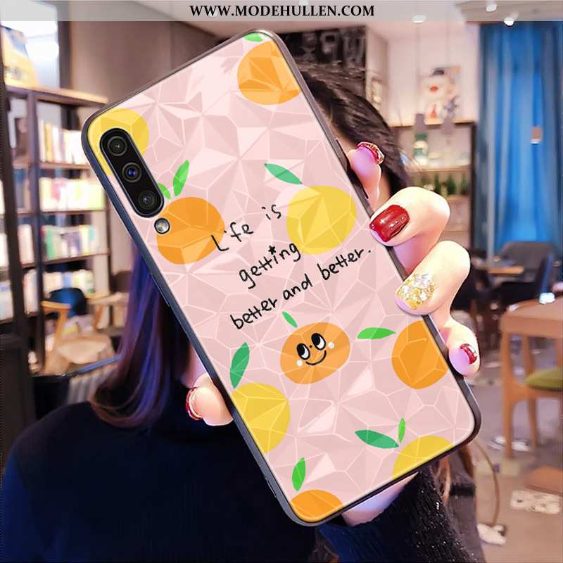 Hülle Samsung Galaxy A30s Karikatur Silikon Sterne Schutz Case Rosa