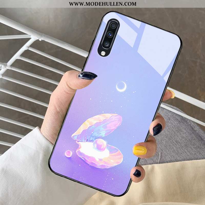 Hülle Samsung Galaxy A30s Nette Schutz Fantasie Mini Frisch Glas Case Blau