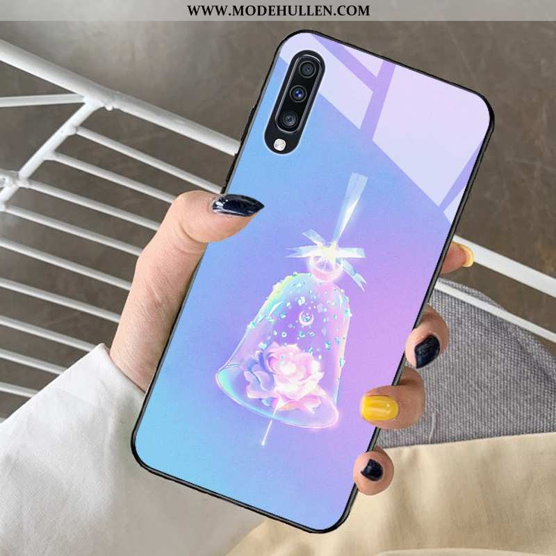 Hülle Samsung Galaxy A30s Nette Schutz Fantasie Mini Frisch Glas Case Blau