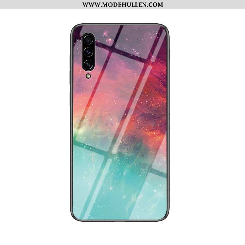 Hülle Samsung Galaxy A30s Schutz Glas Handy Case Trend Anti-sturz Schwarz