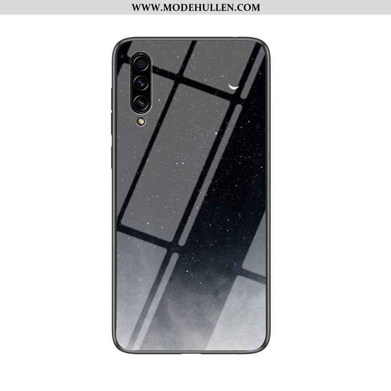 Hülle Samsung Galaxy A30s Schutz Glas Handy Case Trend Anti-sturz Schwarz