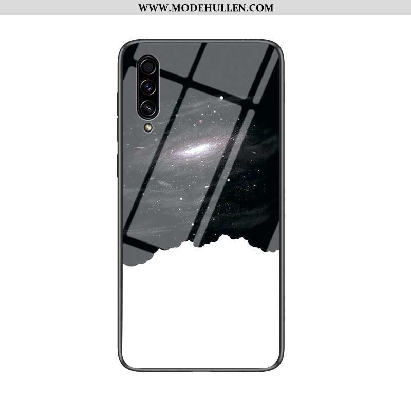 Hülle Samsung Galaxy A30s Schutz Glas Handy Case Trend Anti-sturz Schwarz