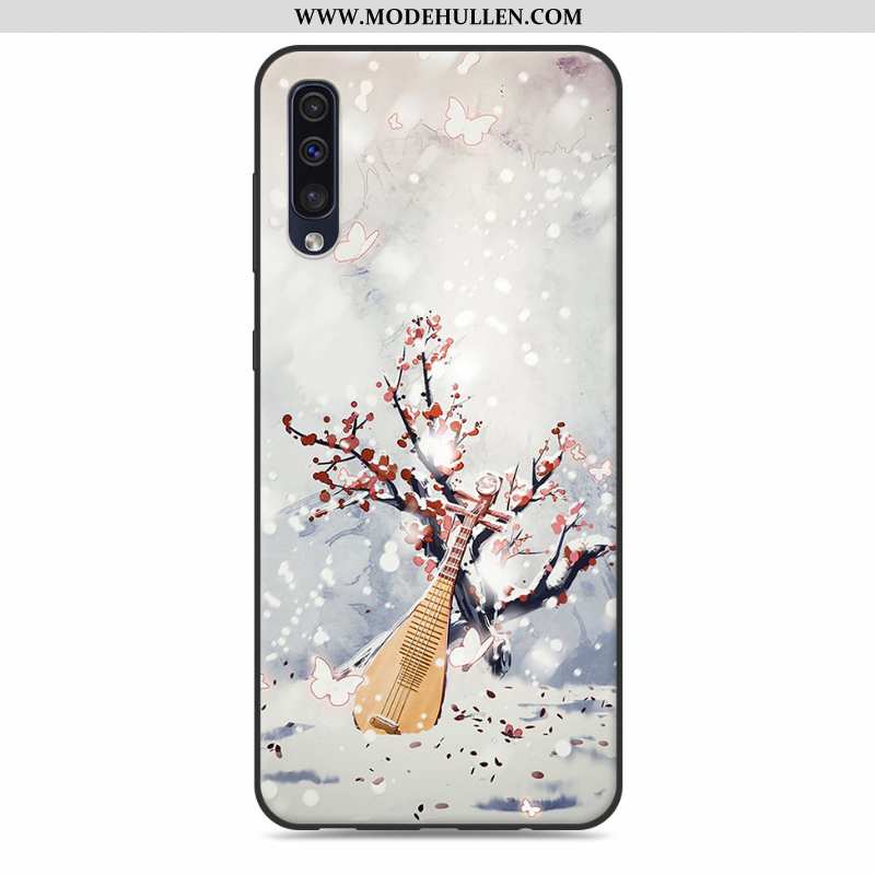 Hülle Samsung Galaxy A30s Silikon Schutz Anti-sturz Sterne Case Chinesische Art Rosa