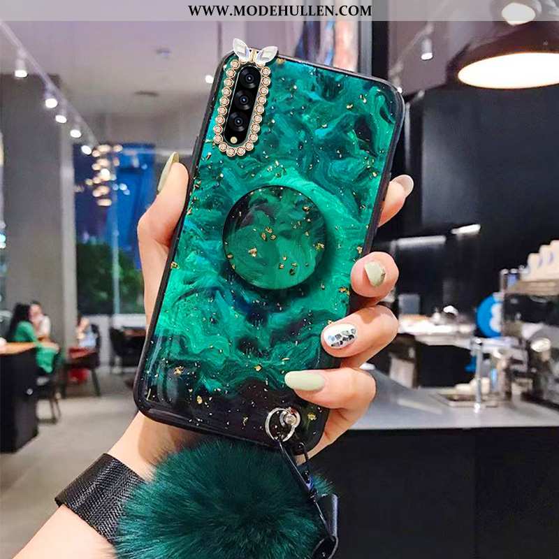 Hülle Samsung Galaxy A30s Trend Schutz Anti-sturz Netto Rot Handy Strass Sterne Rote