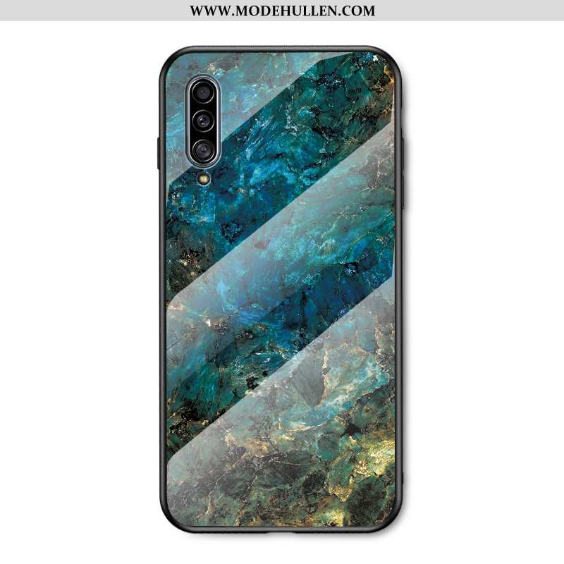 Hülle Samsung Galaxy A30s Trend Weiche Handy Case Anti-sturz Alles Inklusive Glas Blau