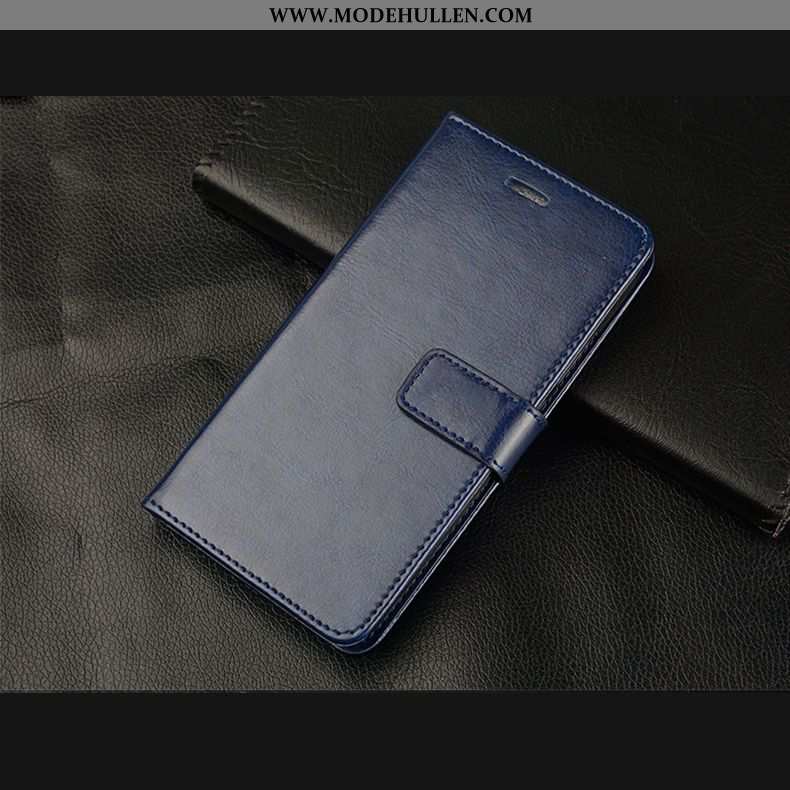 Hülle Samsung Galaxy A40s Leder Weiche Handy Braun Folio Case Alles Inklusive