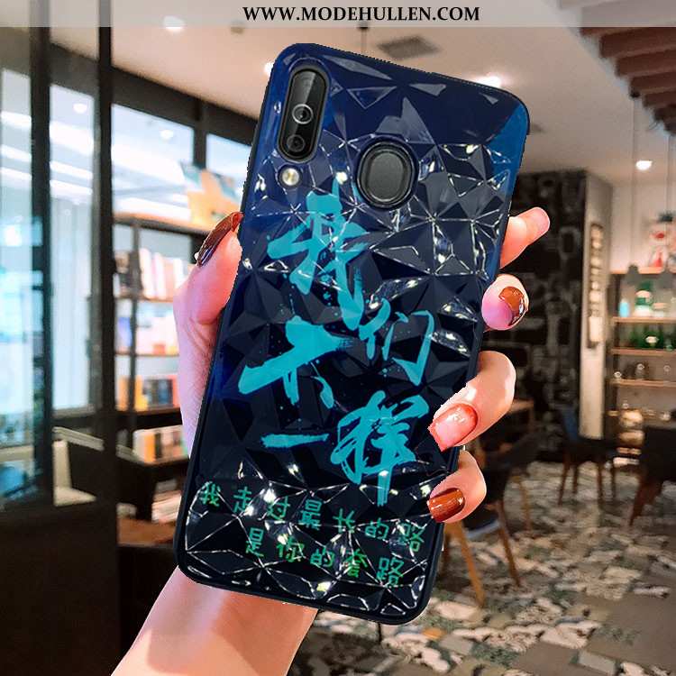 Hülle Samsung Galaxy A40s Muster Sterne Case Schwarz Handy