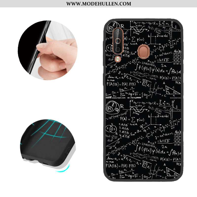 Hülle Samsung Galaxy A40s Muster Sterne Case Schwarz Handy