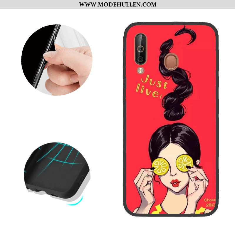 Hülle Samsung Galaxy A40s Muster Sterne Case Schwarz Handy