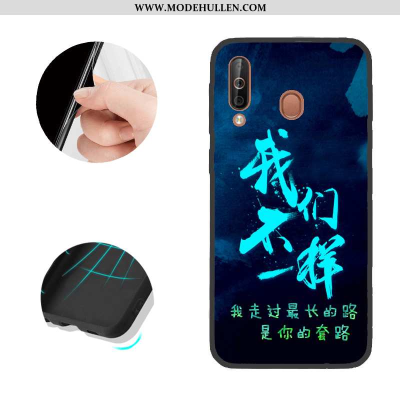 Hülle Samsung Galaxy A40s Muster Sterne Case Schwarz Handy