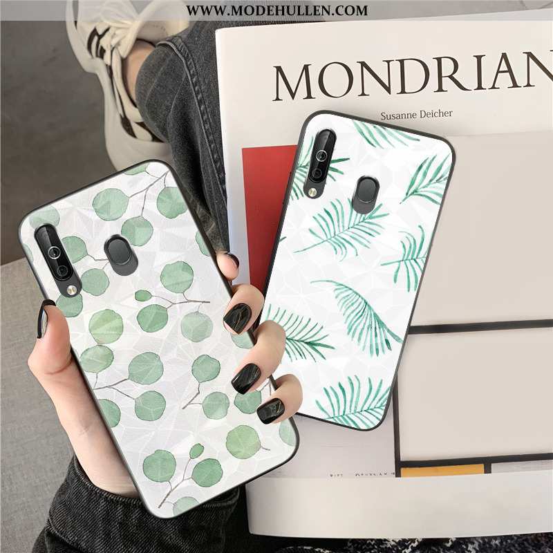 Hülle Samsung Galaxy A40s Muster Sterne Frisch Mini Case Grün