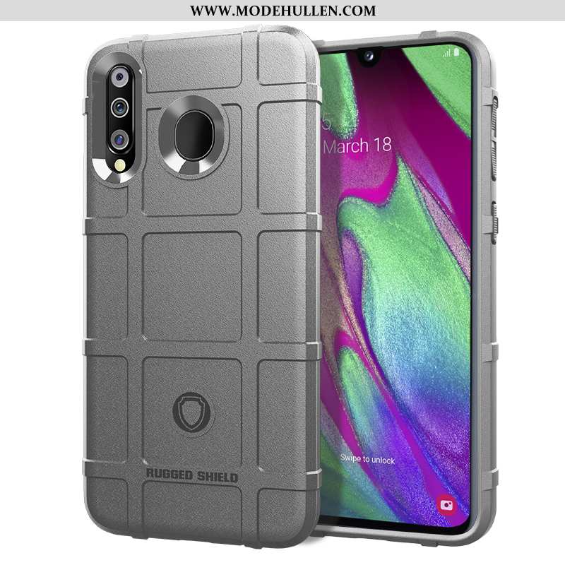 Hülle Samsung Galaxy A40s Schutz Nubuck Grau Case Persönlichkeit Taktiken