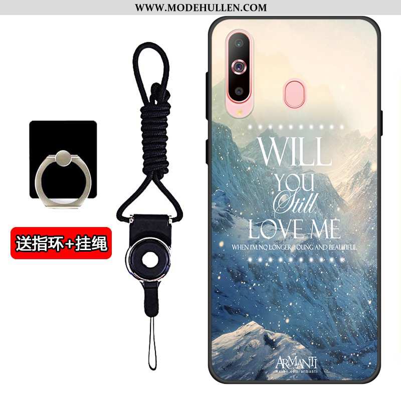 Hülle Samsung Galaxy A40s Schutz Silikon Einfassung Case Handy Anti-sturz Dunkelblau