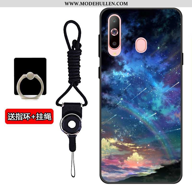 Hülle Samsung Galaxy A40s Schutz Silikon Einfassung Case Handy Anti-sturz Dunkelblau