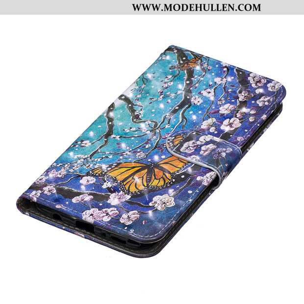Hülle Samsung Galaxy A40s Schutz Silikon Sterne Alles Inklusive Case Handy Blau