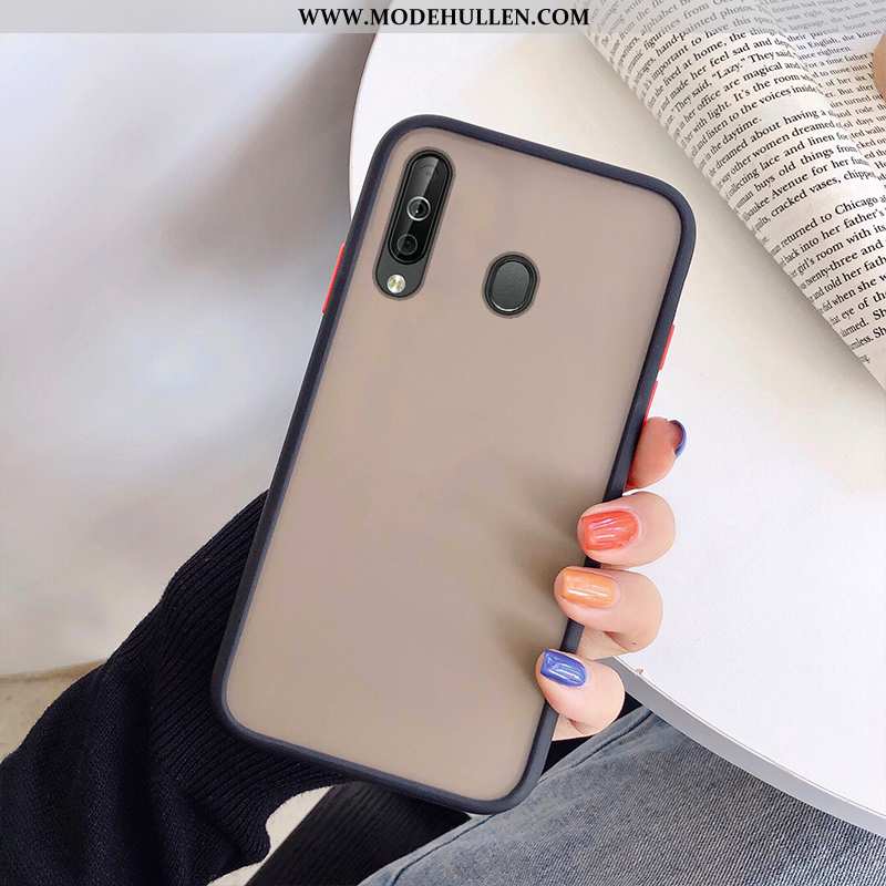 Hülle Samsung Galaxy A40s Schutz Transparent Case Schwarz Alles Inklusive Nubuck