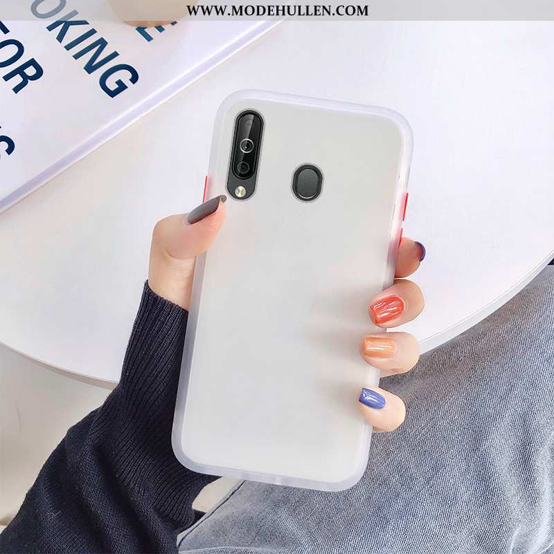 Hülle Samsung Galaxy A40s Schutz Transparent Case Schwarz Alles Inklusive Nubuck