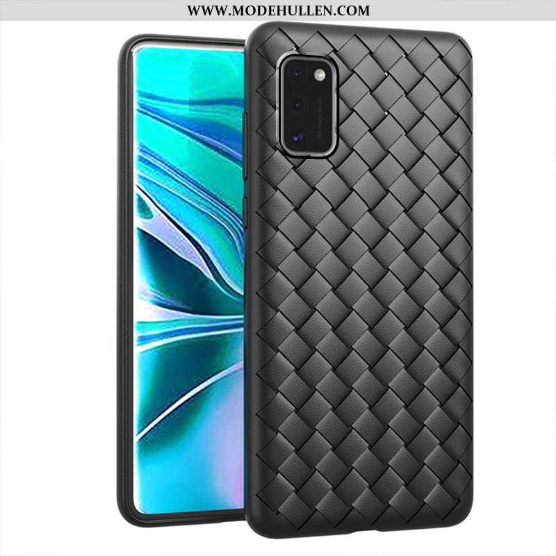 Hülle Samsung Galaxy A41 Persönlichkeit Schwarz Temperieren Einfarbig Case