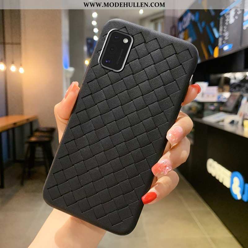 Hülle Samsung Galaxy A41 Persönlichkeit Schwarz Temperieren Einfarbig Case