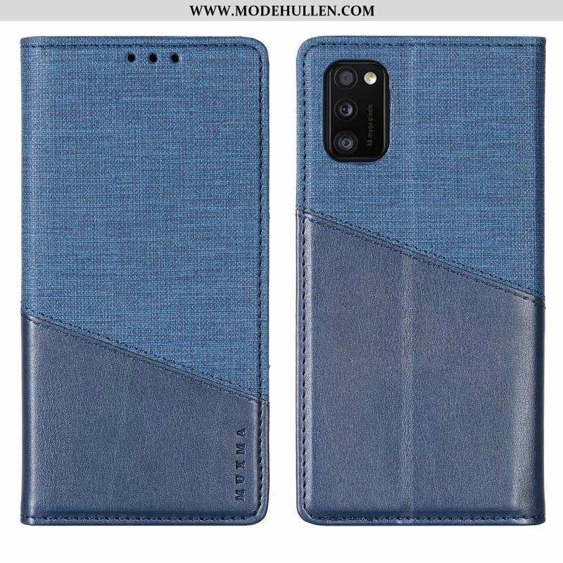 Hülle Samsung Galaxy A41 Schutz Dunkelblau Sterne Case Anti-sturz Einfassung