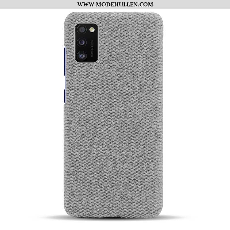 Hülle Samsung Galaxy A41 Schutz Dünne Sterne Case Grau Stoff