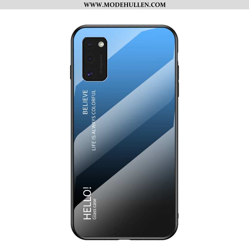 Hülle Samsung Galaxy A41 Silikon Schutz Anti-sturz Farbverlauf Sterne Alles Inklusive Schwarz