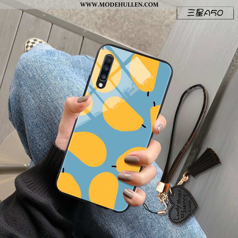 Hülle Samsung Galaxy A50 Kreativ Trend Glas Sterne Case Persönlichkeit Neu Weiße