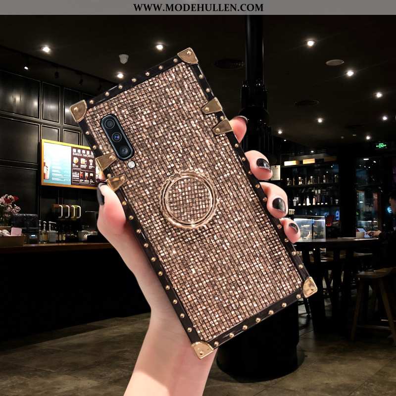 Hülle Samsung Galaxy A50 Retro Trend Case Pulver Sterne Mode Silber