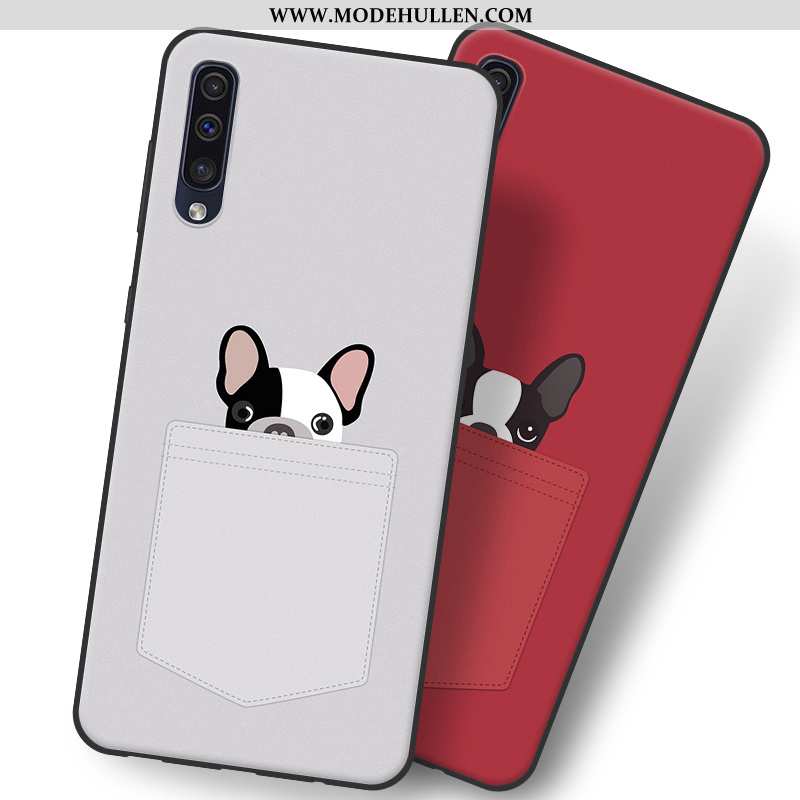 Hülle Samsung Galaxy A50 Schutz Persönlichkeit Nette Handy Karikatur Case Kreativ Grau