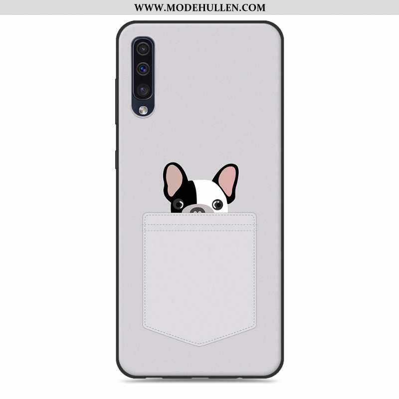 Hülle Samsung Galaxy A50 Schutz Persönlichkeit Nette Handy Karikatur Case Kreativ Grau