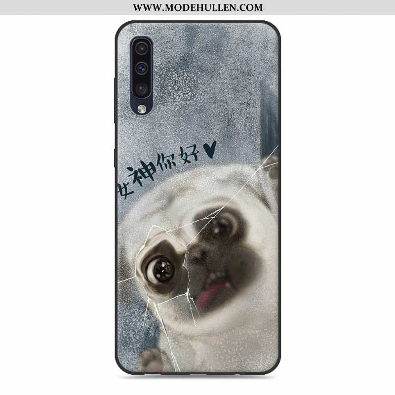 Hülle Samsung Galaxy A50 Schutz Persönlichkeit Nette Handy Karikatur Case Kreativ Grau