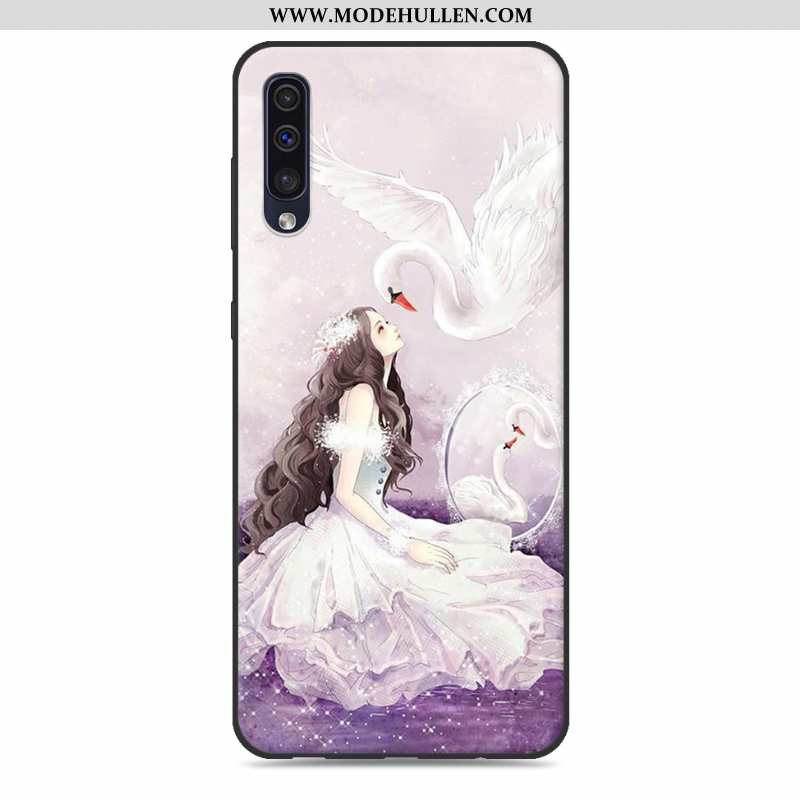 Hülle Samsung Galaxy A50 Schutz Persönlichkeit Nette Handy Karikatur Case Kreativ Grau