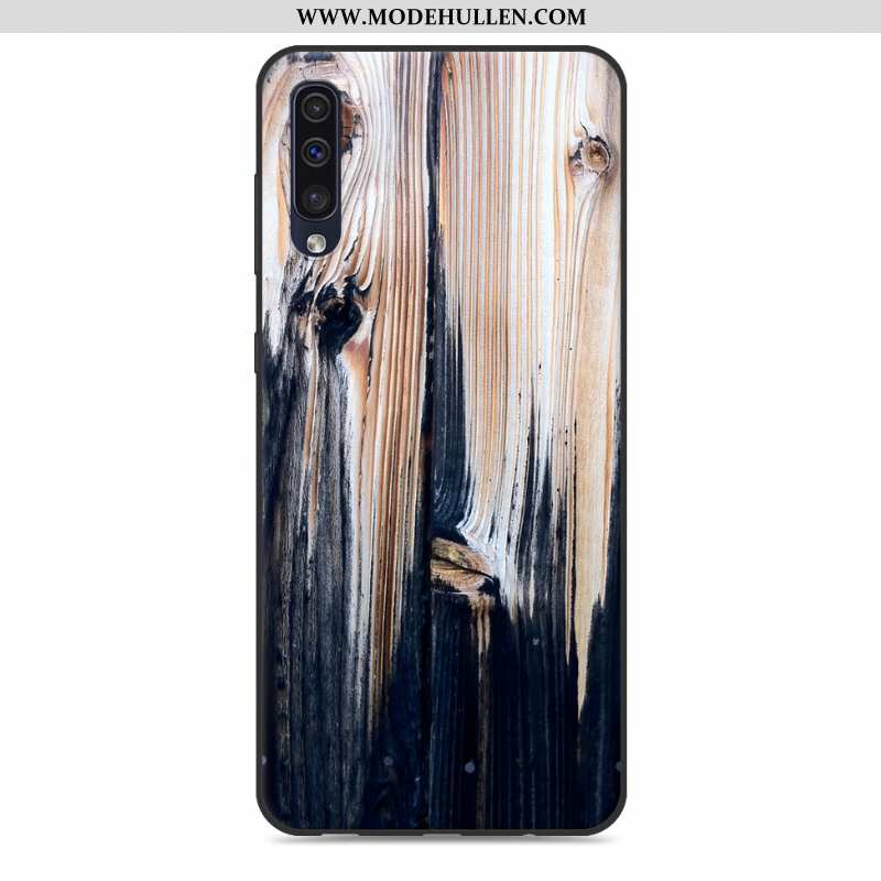 Hülle Samsung Galaxy A50 Trend Silikon Case Aus Holz Anti-sturz Persönlichkeit Schutz Handy Grau