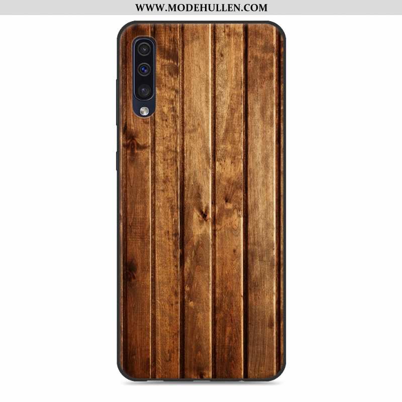 Hülle Samsung Galaxy A50 Trend Silikon Case Aus Holz Anti-sturz Persönlichkeit Schutz Handy Grau