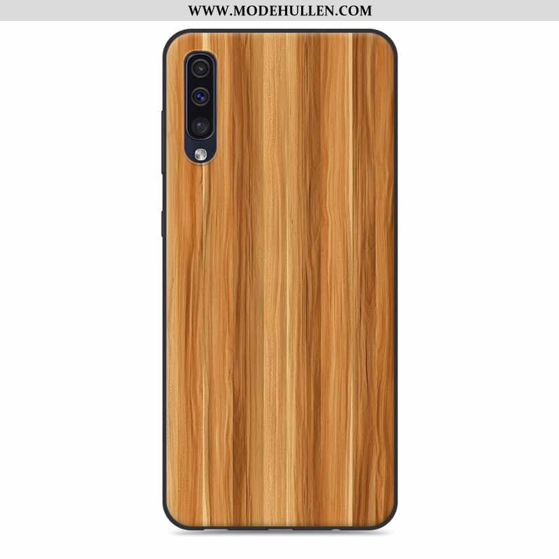 Hülle Samsung Galaxy A50 Trend Silikon Case Aus Holz Anti-sturz Persönlichkeit Schutz Handy Grau