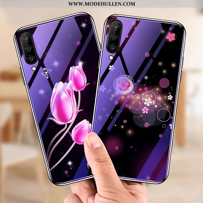 Hülle Samsung Galaxy A50 Weiche Schutz Case Karikatur Sterne Trend Lila