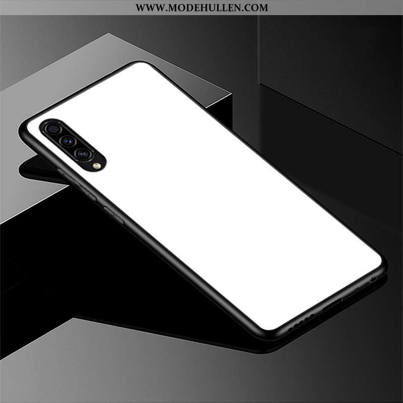 Hülle Samsung Galaxy A50s Glas Mode Handy Luxus Sterne Schutz Case Schwarz