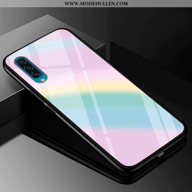 Hülle Samsung Galaxy A50s Persönlichkeit Kreativ Glas Sterne Farbverlauf Angepasst Einfach Rosa