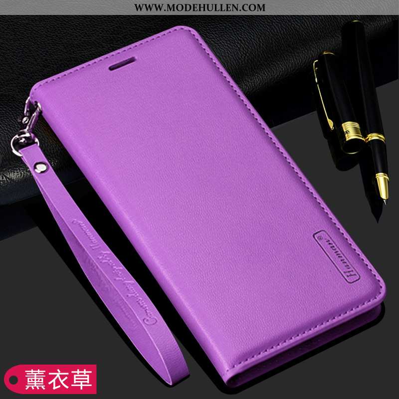 Hülle Samsung Galaxy A50s Schutz Case Handy Kartentaschen Sterne Folio Rosa