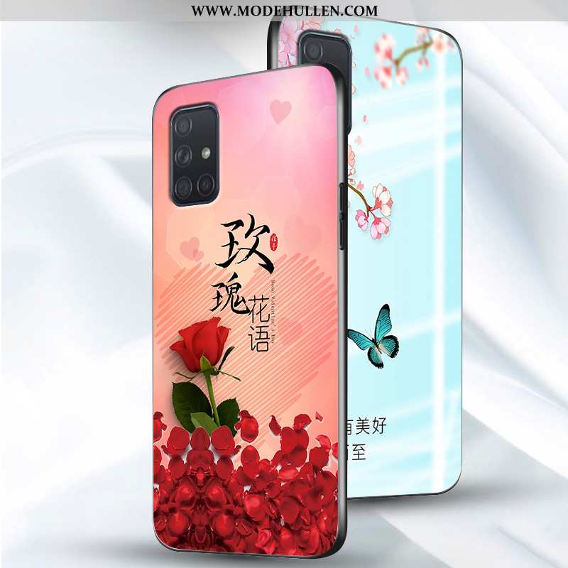 Hülle Samsung Galaxy A51 Dünne Silikon Case Alles Inklusive Persönlichkeit Weiche Super Rosa