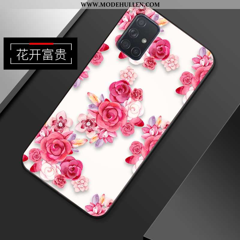 Hülle Samsung Galaxy A51 Dünne Silikon Case Alles Inklusive Persönlichkeit Weiche Super Rosa