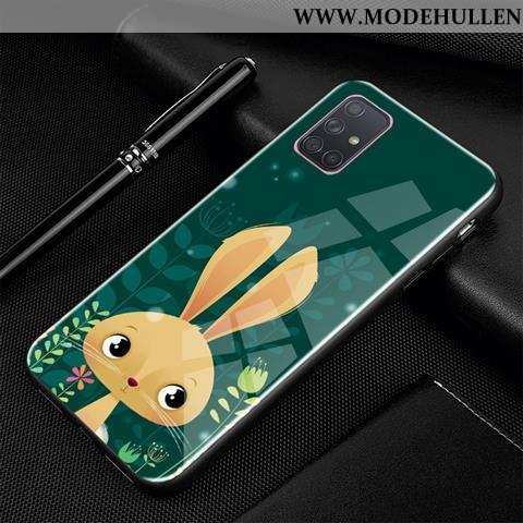 Hülle Samsung Galaxy A51 Kreativ Karikatur Weiche Mini Schutz Frisch Schwarz